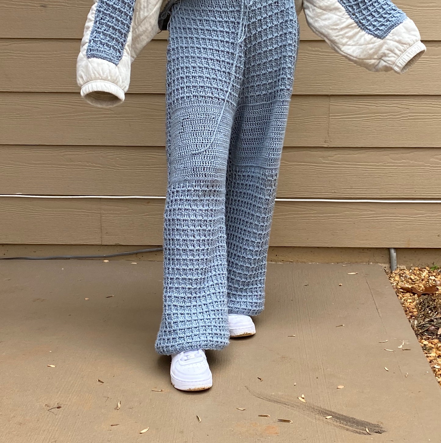 Waffle Pants - Baby Blue