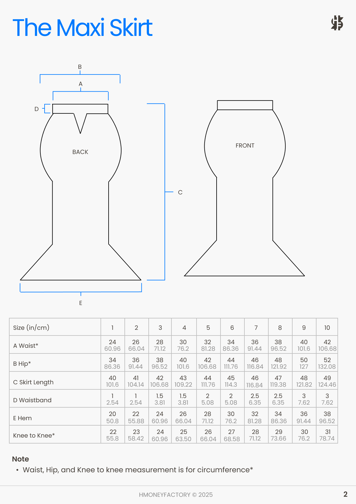 The Maxi Coverup Skirt Pattern